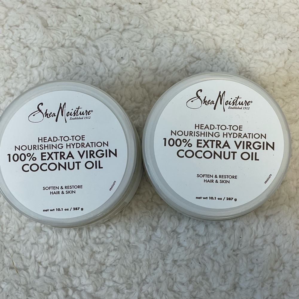 2 Pack - Shea Moisture 100% Extra Virgin COCONUT OIL Head/Toe Hydration 10.1oz